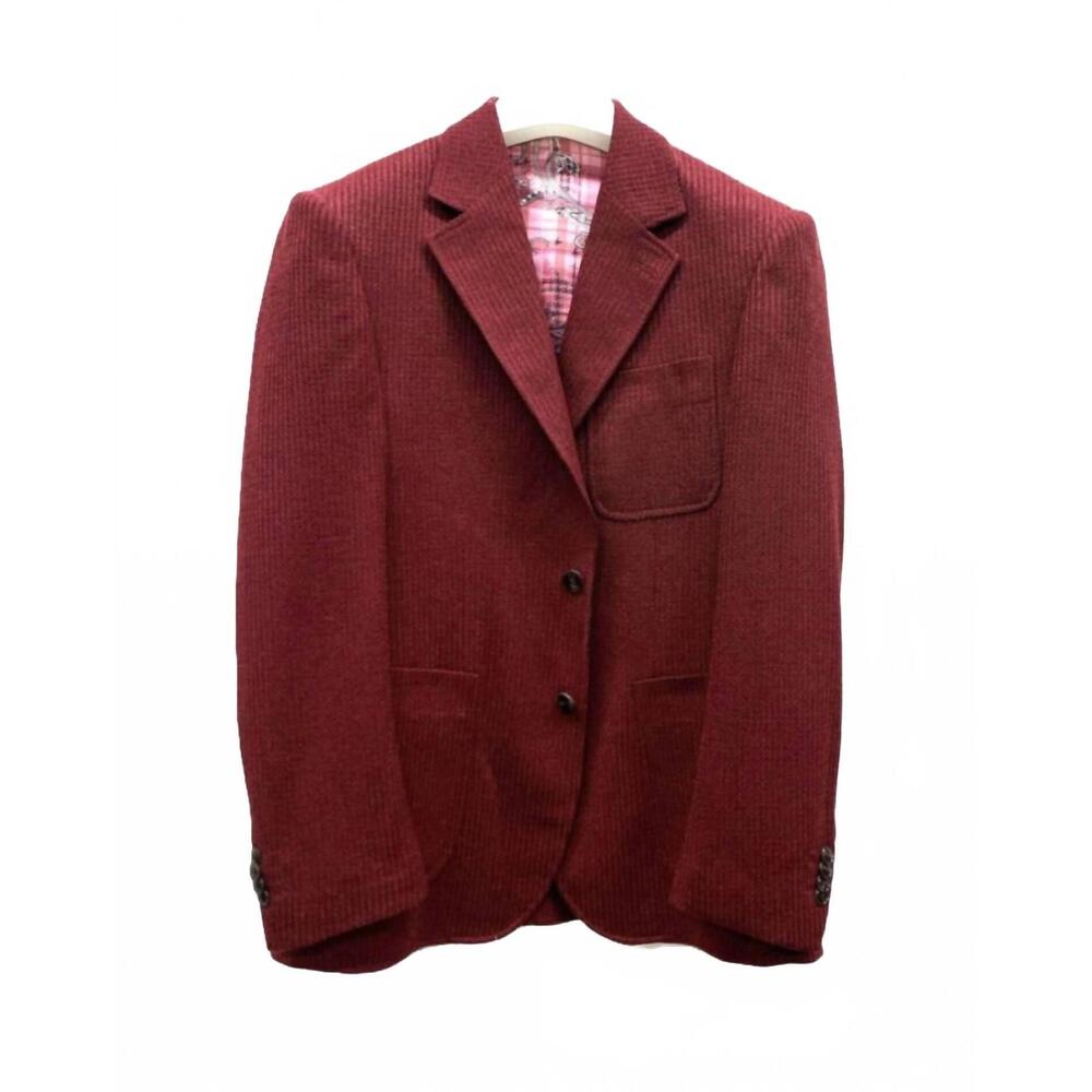 NEW CIGAR men's waffle sport coat in wine